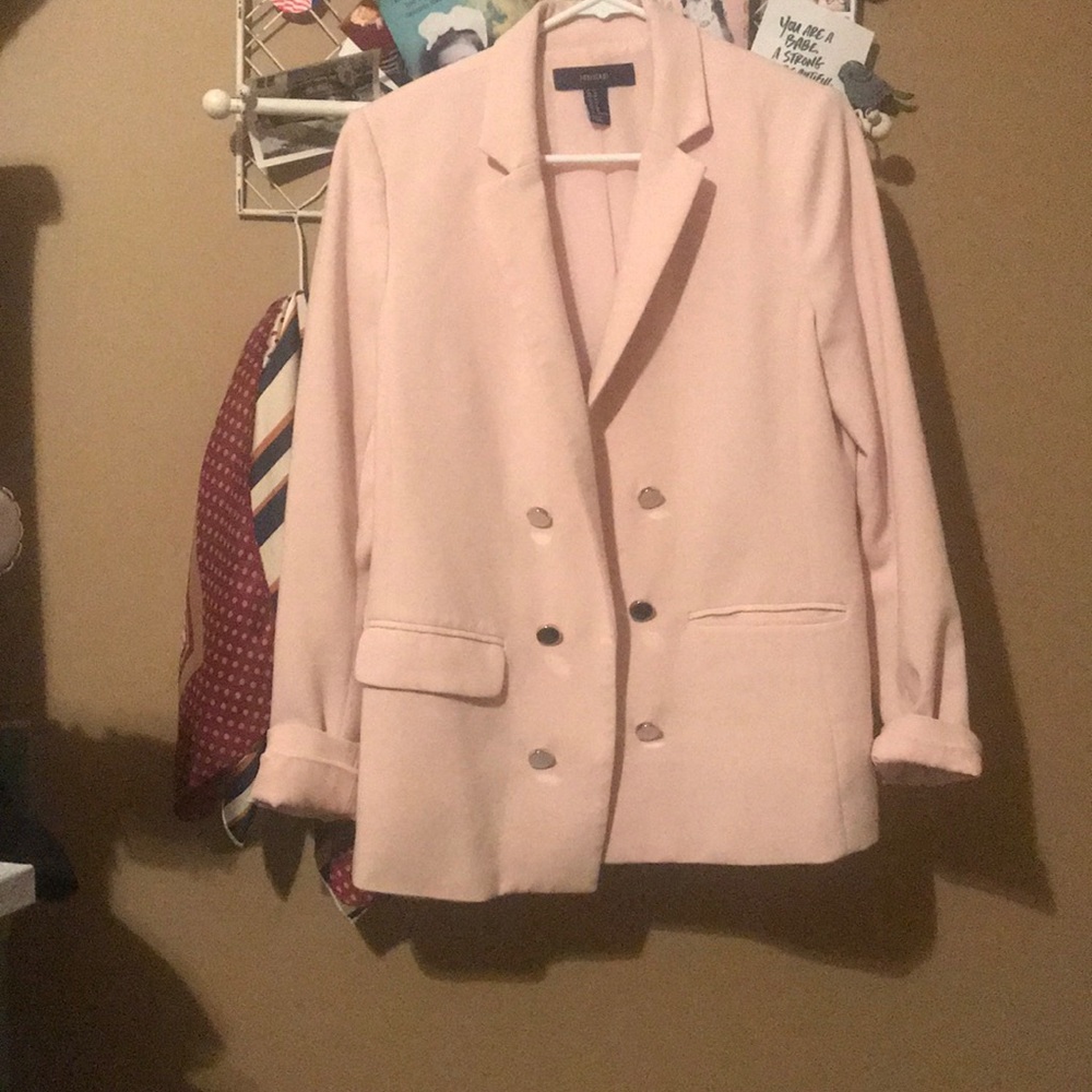 Light Pink Double Breasted Blazer